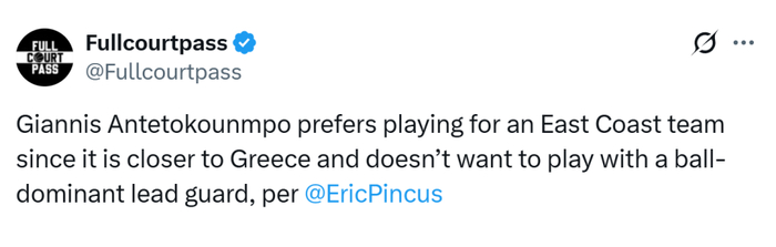 星空体育-湖人没戏了？字母哥更想加盟东海岸球队：不希望和持球大核搭档|吉安尼斯·安特托孔波|雄鹿|扬尼斯-阿德托昆博|克里斯-米德尔顿|克里斯·米德尔顿_新浪体育_新浪新闻